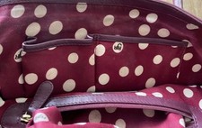 Rocha John Rocha burgundy leather handbag, medium sized