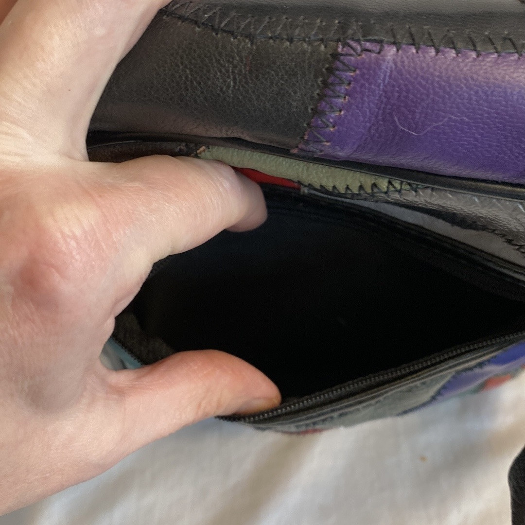 Taurus USA ~ Leather Colorblock Patchwork Fanny P… - image 9