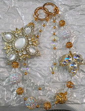Gold Tone Beaded Rhinestone Butterfly Phone Strap Charm Metal Universal