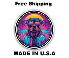 Rottweiler Rottie Cool Dog Vinyl Playful Decal Sticker Cute Pet Puppy B