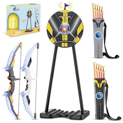 2 Pack Bow and Arrow for , LED Light Up Archery Set with 20 Suction Cup Arrow...