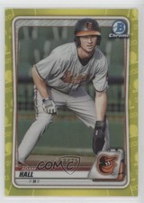 2020 Bowman Chrome Prospects Yellow Refractor 63/75 Adam Hall #BCP-90 0i1b