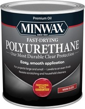 Minwax 63000 Fast Drying Polyurethane Clear Gloss, Quart New