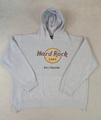 Hard Rock Cafe Pullover Hoodie Printed Baltimore 80% Baumwolle Grau XL