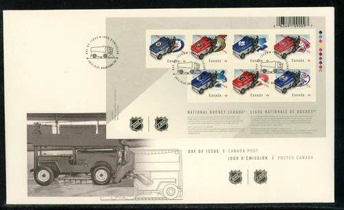 CANADA, NATIONAL HOCKEY LEAGUE, ZAMBONI, 2014 FIRST DAY COVER !! A13