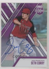2017 Panini Elite Extra Edition Aspirations Purple /100 Seth Corry #96 Auto s3g