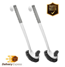 Long Handle Toilet Brush   Wall-mounted, Double-sided, No-drill, Deep Clean