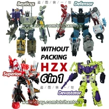 HZX 6 IN 1 Defensor & Bruticus & Superion Devastator Sets IDW Action Figure Toys