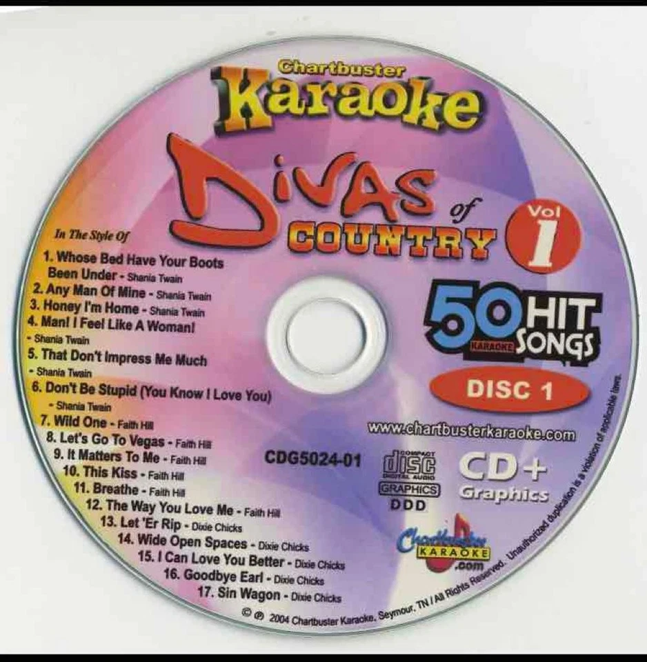 6 CDG KARAOKE FEMALE COUNTRY DIVA SET little big town,Sara Evans discs music Foto 2 de 4