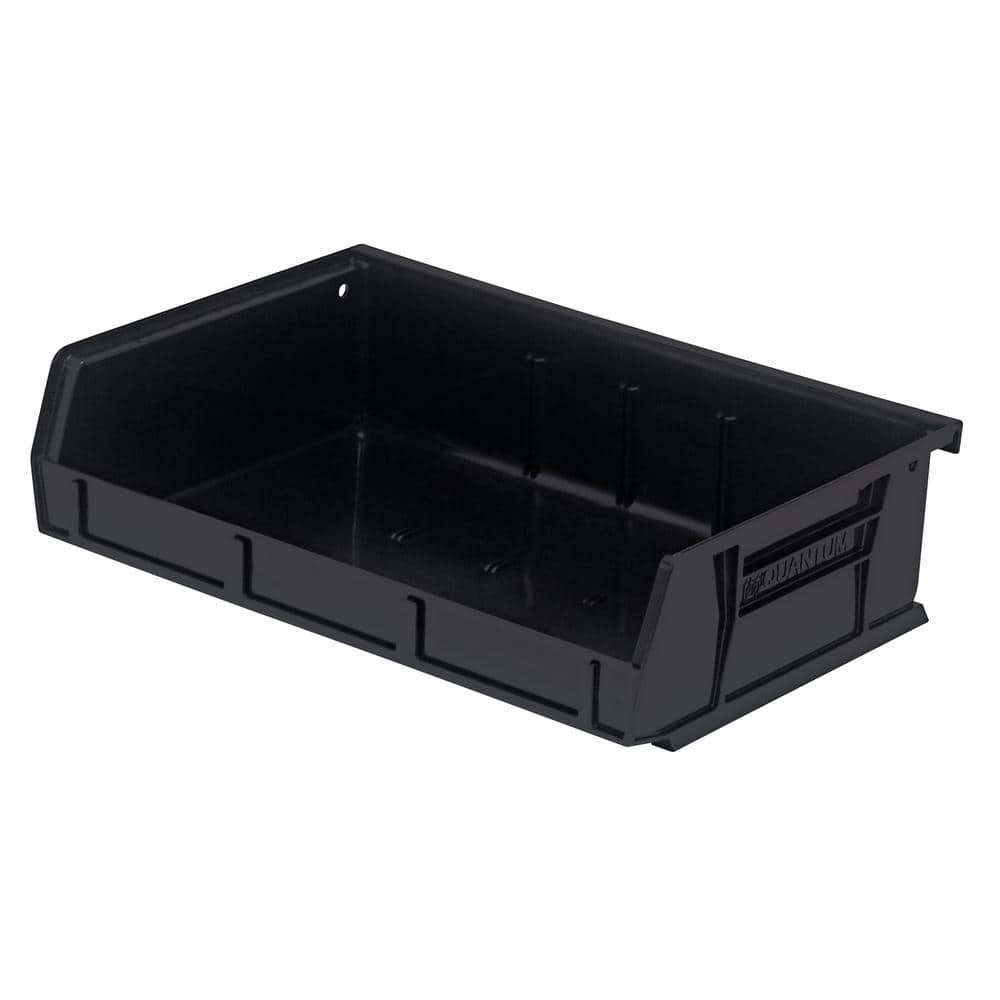 Ultra Series 2.11 qt. Stack and Hang Bin in Black(8-Pack)