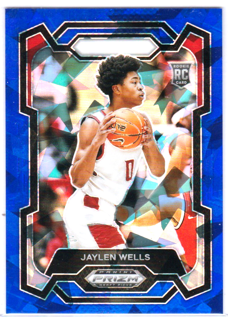JAYLEN WELLS 2024 Panini Prizm Draft Picks Cracked Ice Blue Prizm RC (30/99) #31
