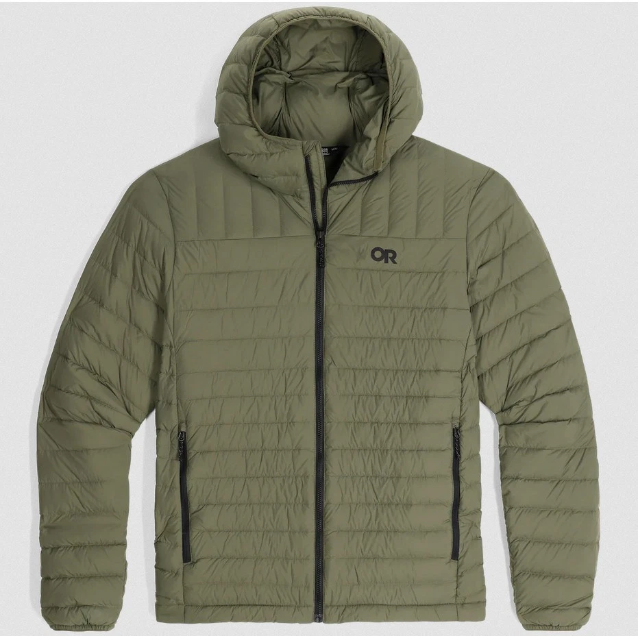 OUTDOOR RESEARCH Men's Transcendent Down Hoodie - L - Ranger Green