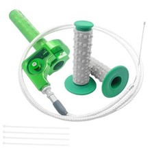 Motorcycle Throttle Assembly,7/8" Quick Twist Throttle Grips with Green