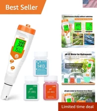 All-in-One pH, EC, TDS & Temperature Meter for Hydroponic Gardening Success