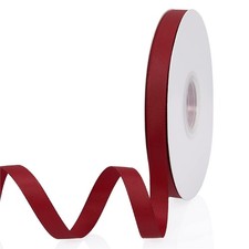 3/8 inch x 50 Yards Burgundy Double Faced Grosgrain Ribbon for Gift Wrapping