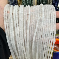 2x4mm High Quality Natural White Jade Heishi Disc Spacer Bead for Jewelry Making