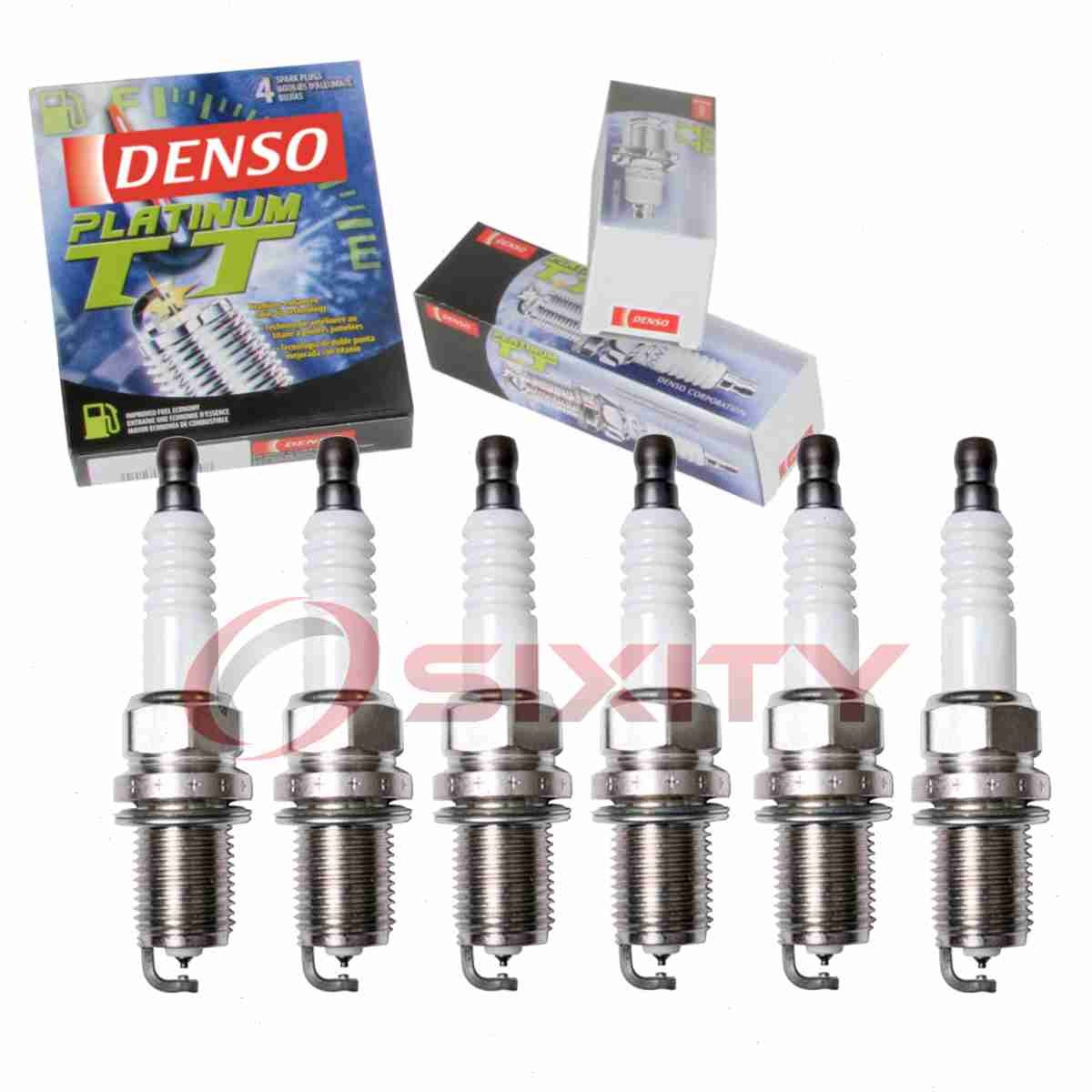 6 pc Denso Platinum TT Spark Plugs for 1996-2001 Infiniti I30 3.0L V6 qz
