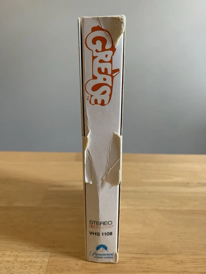 Grease VHS - 1st Release Yellow Gatefold 1982 - SLEEVE ONLY - NO TAPE - Travolta Foto 3 de 4