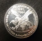 1 Troy Oz Federation Of Metal Detectors Silver Round