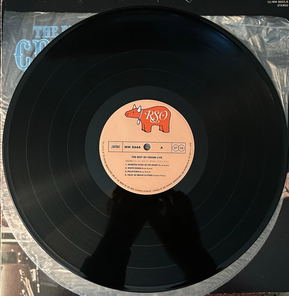 The Best Of Cream Live LP JASRAC mw8666 Japanese Pressing, Double LP Foto 3 de 4