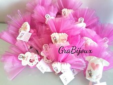 Bomboniere sacchettini nascita piedino body ciuccio paperina completo in gesso