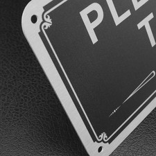 2pcs Please Close the Gate Signs Aluminum Hanging Signs 250mmx90mmx1mm for In...