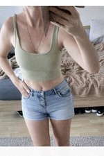 Tanktop T-shirt Gr. XS Croptop Mint Grün