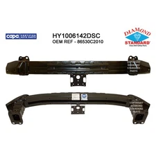 CAPA for 2015-2017 Sonata Front Bumper Reinforcement Black Steel 86530-C2010 DSC