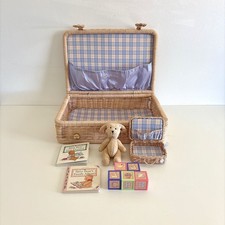 American Girl Bitty Baby Wicker Suitcase and Accessories