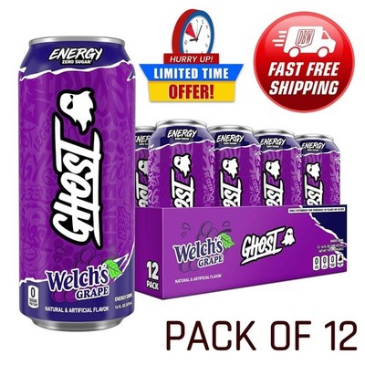 GHOST Energy Drink  12-Pack Welch's Grape 16 oz Cans Energy & Focus Gluten-Free