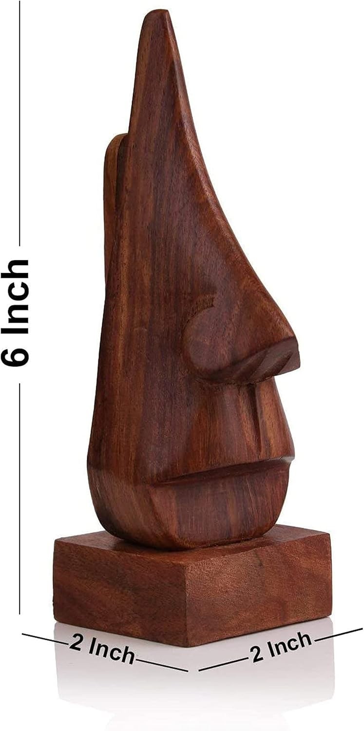 raajsee Classic Hand Carved Rosewood Nose-Shaped Eyeglass Spectacle/ Brown 