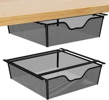 2 Tier Hanging Under Sink Organizer Pull Out Basket for Spices and Kitchen Use