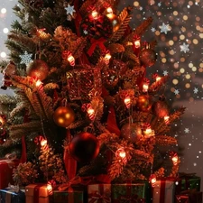 2 Pack Battery Operated Christmas Tree Decorations Fairy String Lights，7ft 20 