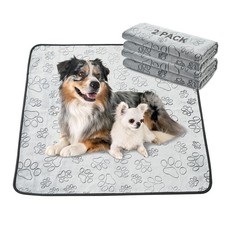 Qeils Reusable Puppy Pads, 2 Pack Washable Pee Pads for Dogs, Non Slip Wee We...