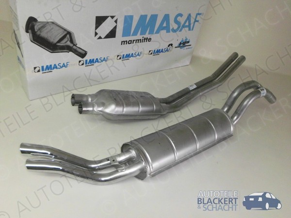 Imasaf Auspuffset Mitteltopf+Endtopf für Fiat 130 + Coupe 2.9 + 3.2 1969-1978-image