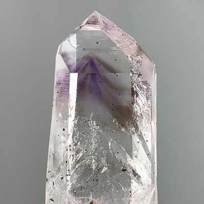 4 bewegliche Blasen! RARE Dow Rainbow Brandberg Smoky Amethyst Enhydro Crystal