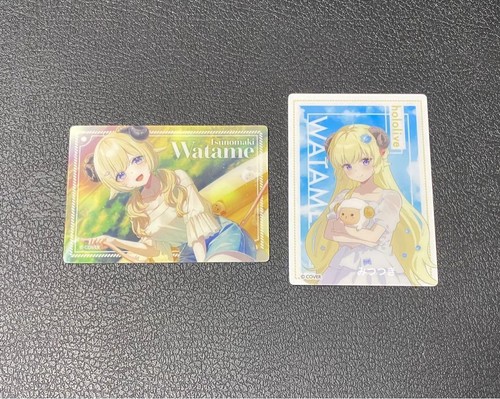 Hololive Lawson Collaboration Photo-Style Clear Card Set of 2 Watame Summer Outf