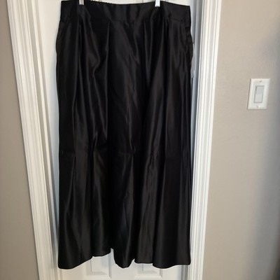 DIY DRESS Floor Length Maxi Skirt Womens XXL Black Elastic Zip Waist Formalwear
