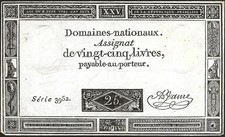 France - Directoire - Assignat de 25 livres 06-06-1793 l an 2 ! Ass-43a
