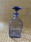 Lavender Clear Glass Decanter Blenko Mid Century With Stopper