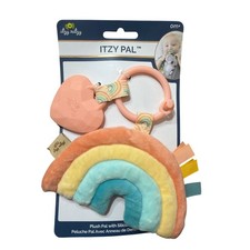 Baby Itzy Ritzy Plush Rainbow Pal Heart Silicone Teether New