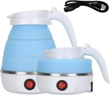 600ML Electric Kettle Camping Kettle Foldable Travel Kettle Silicone Portable UK