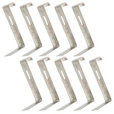 10 Pcs Non-skid Roof Clamp Tile Mounting Clips Metal Non-slip Iron Fix