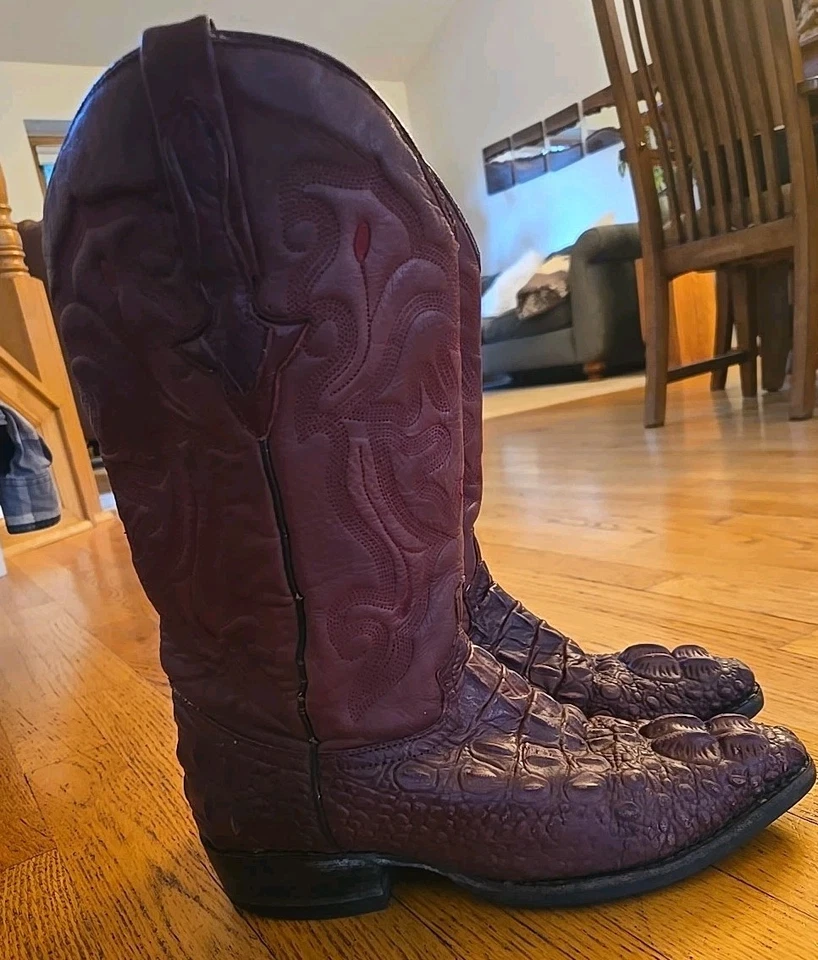 Botas de Vaquero Colección Dorada El Presidente Exótico Cuerno Espalda Caimán Para Hombres 7  Foto 3 de 4