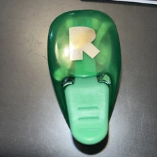 EK Success Letter R Paper Punch Green Plastic Metal For Scrapbooking Crafts