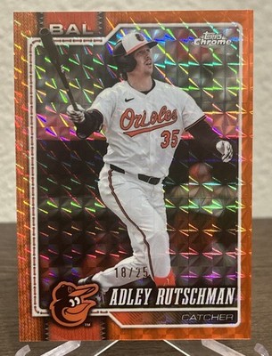 ADLEY RUTSCHMAN 2026 TOPPS CHROME #298 ORANGE GEOMETRIC REFRACTOR /25 ORIOLES