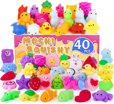 40 Pack Squishy Toys Squishies, Mochi Squishy Party Favors for Kids,Squishies fo