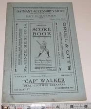 1922 Port Huron -Sarnia Saints VS Saginaw Aces Minor League Score Card  Rare