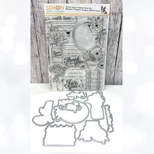 Simon Says Stamp MANDY'S FLOWERS 6x8 Rubber Stamps Dies