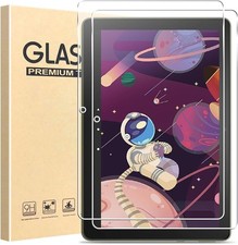 2 Pack Tempered Glass Screen Protector for 10.1 inch Tablet 9H Bubble-Free Cle